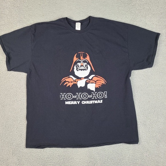 Star Wars Darth Vader Santa‎ T-Shirt Mens XXL Black Short Sleeve Merry Christmas - Picture 1 of 11